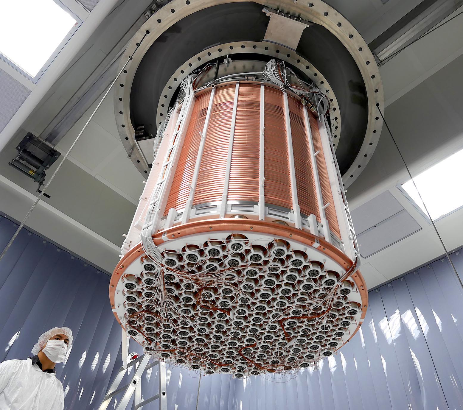La chambre &agrave; projection temporelle de XENON1T.