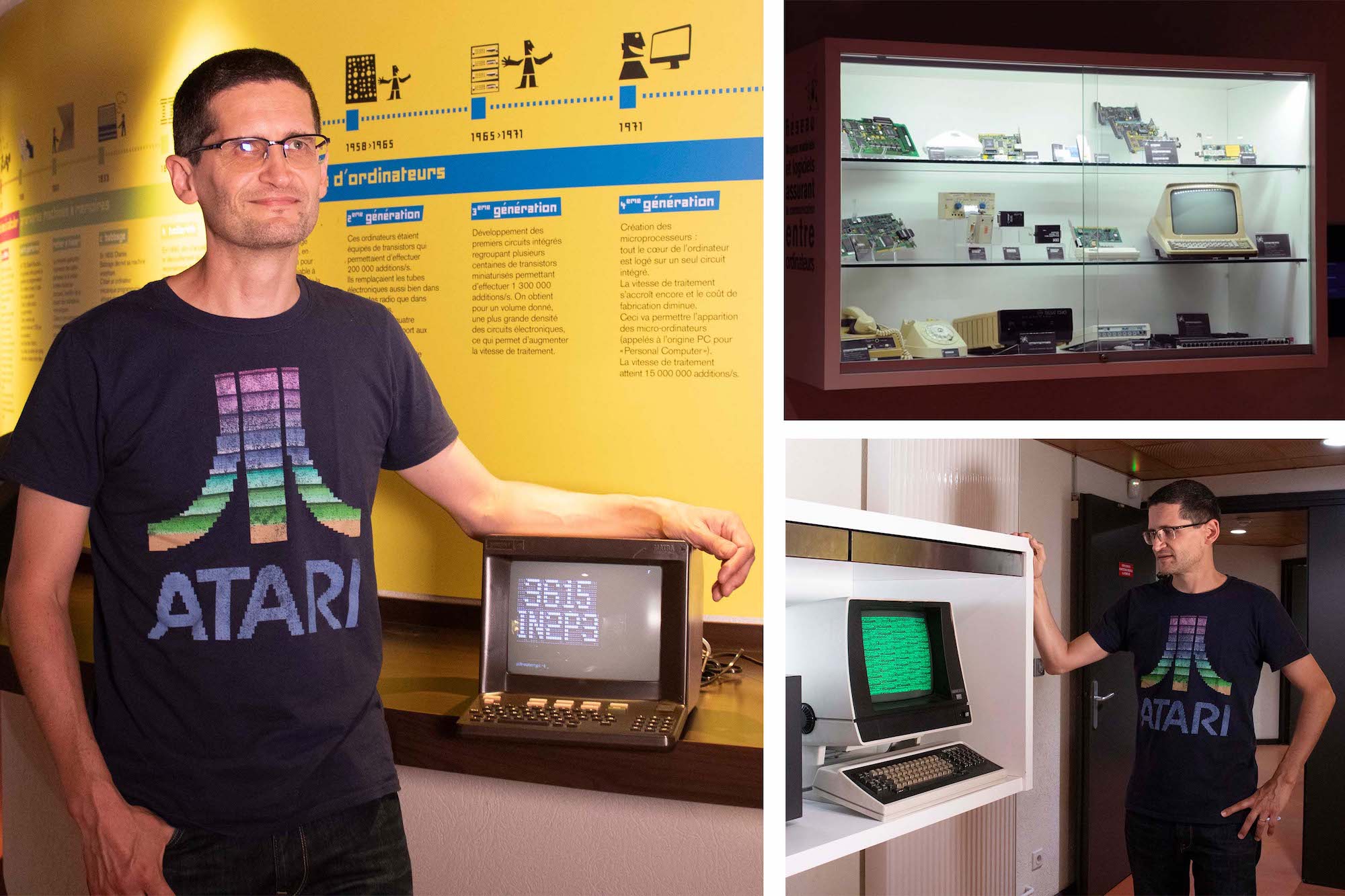 Fabien Wernli dans son mus&eacute;e de l'informatique.